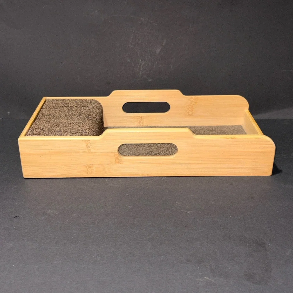 Knife Dock Bamboo Wood with Cork Inserts Dock Knife Organizer Drawer 15